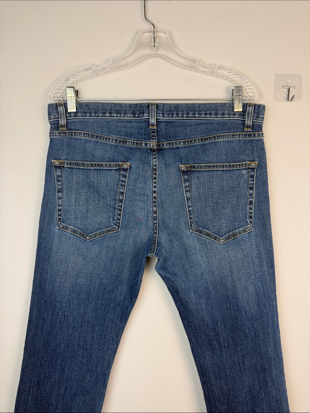 Nili Lotan Boyfriend Jeans Tribeca Wash Cotton Stretch Cropped Straight 29 USA - Picture 12 of 16